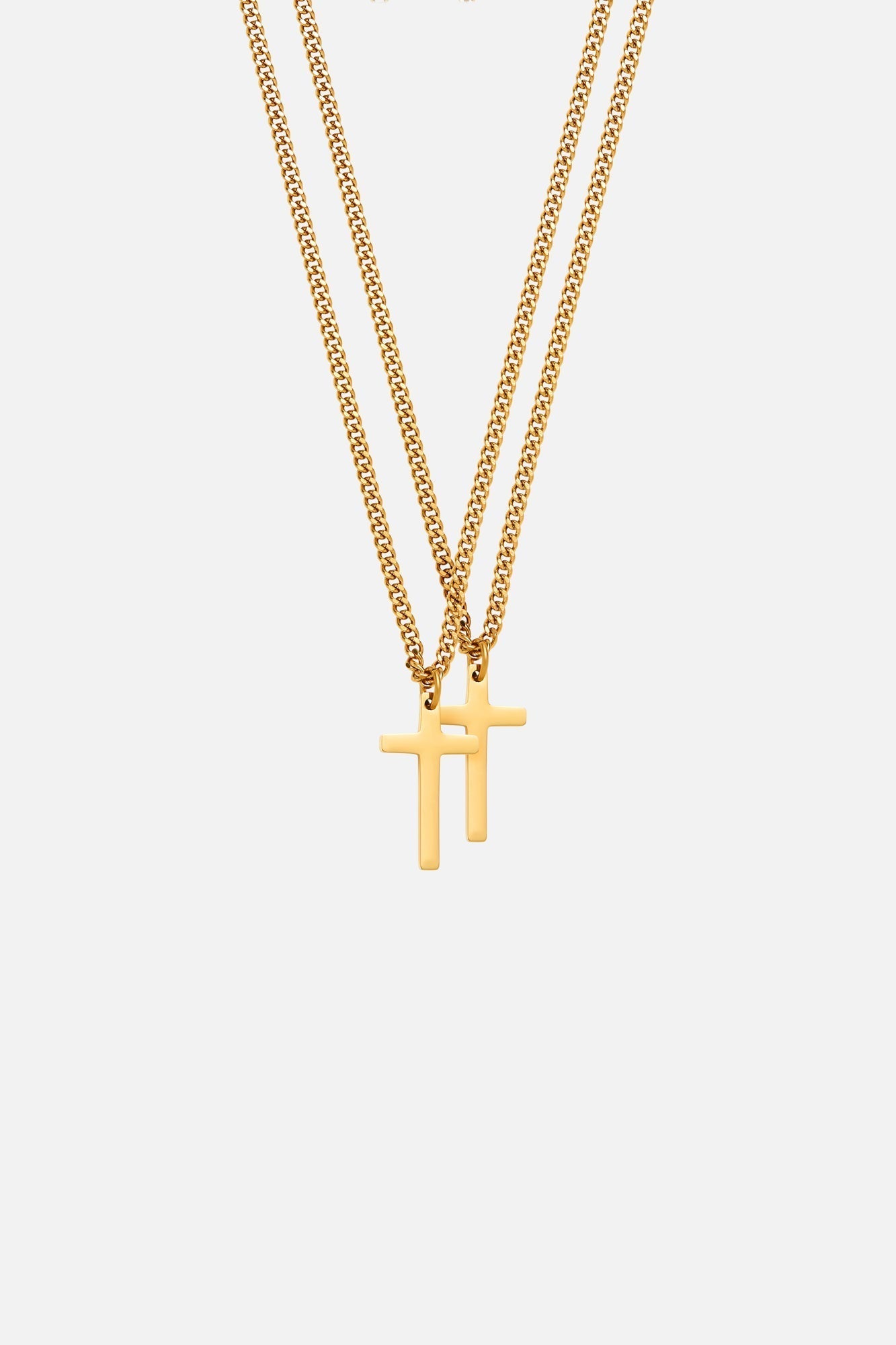 DOUBLE CROSS NECKLACE