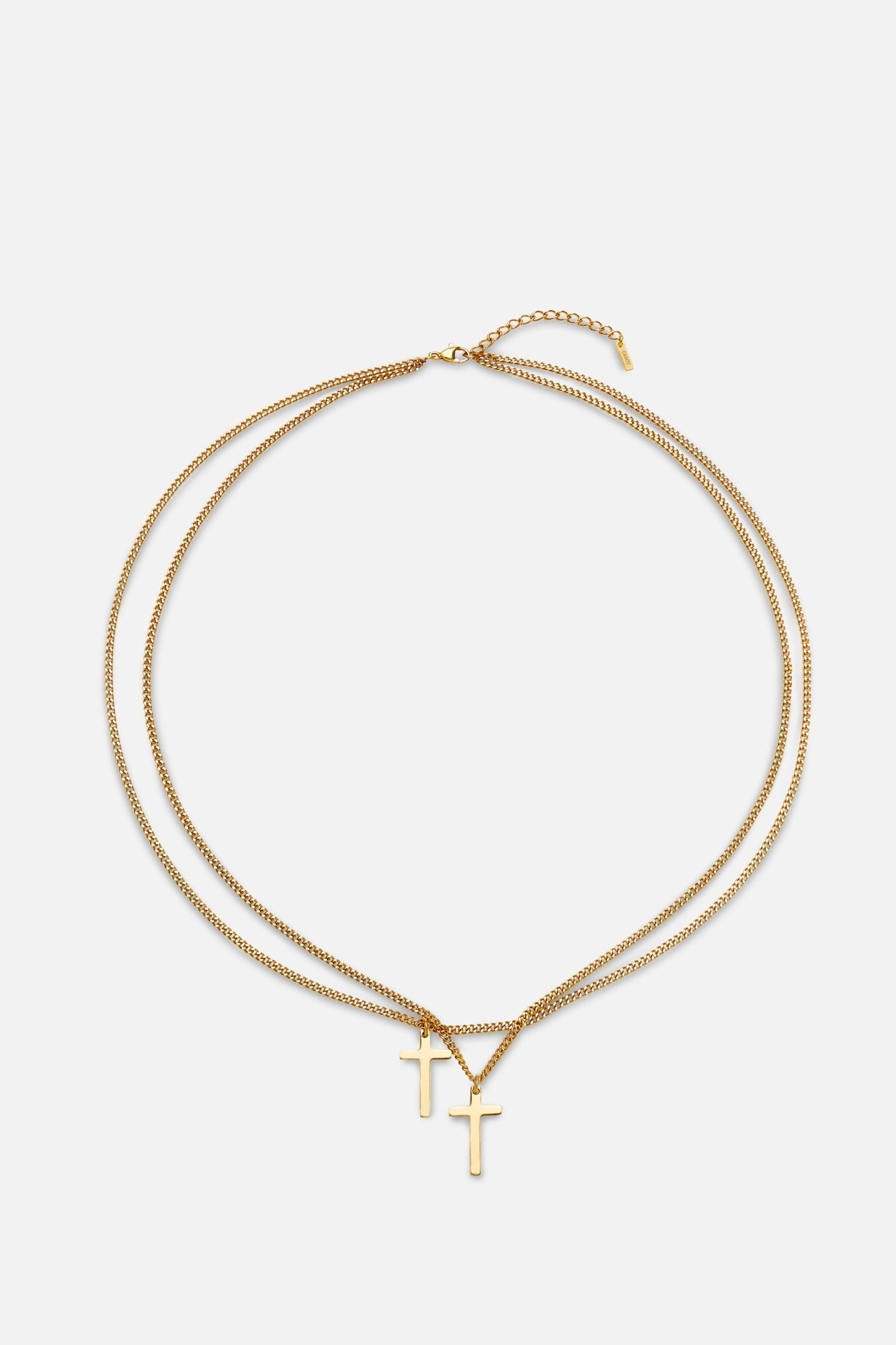 DOUBLE CROSS NECKLACE