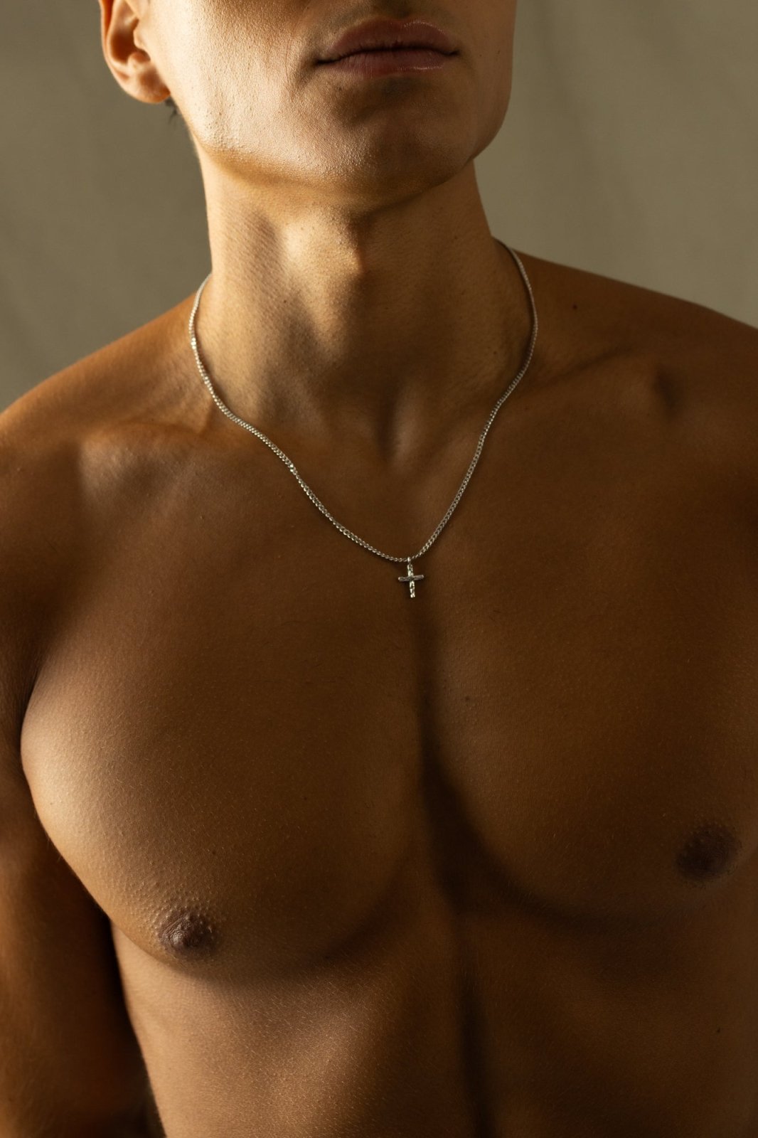 HAMMERED CROSS NECKLACE